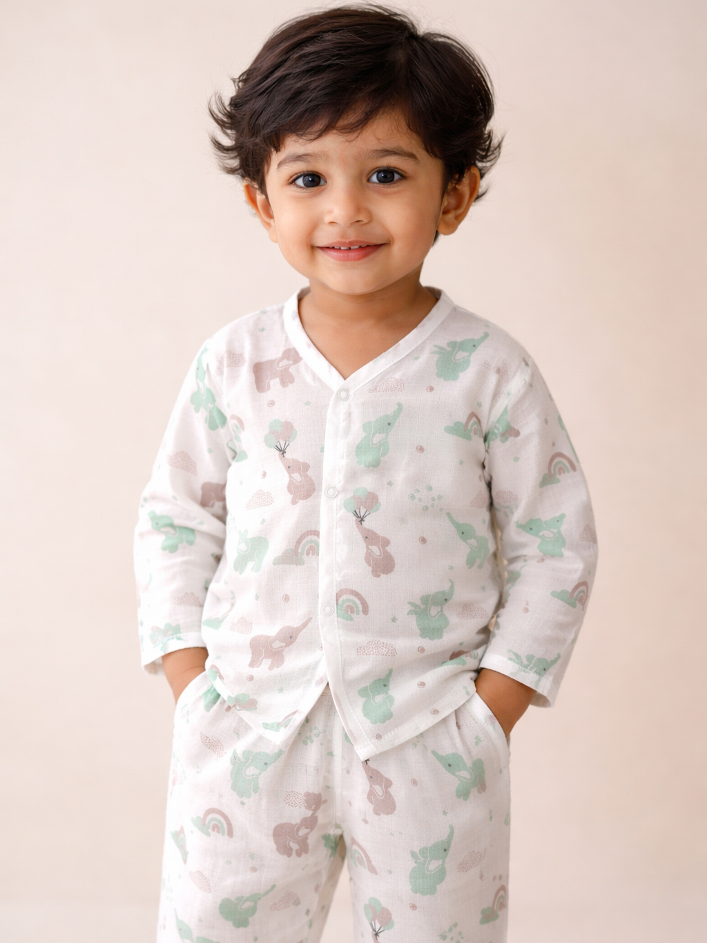 organic muslin cotton kid's pajama set