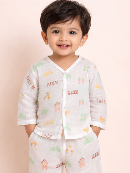 organic muslin kid's pajama set