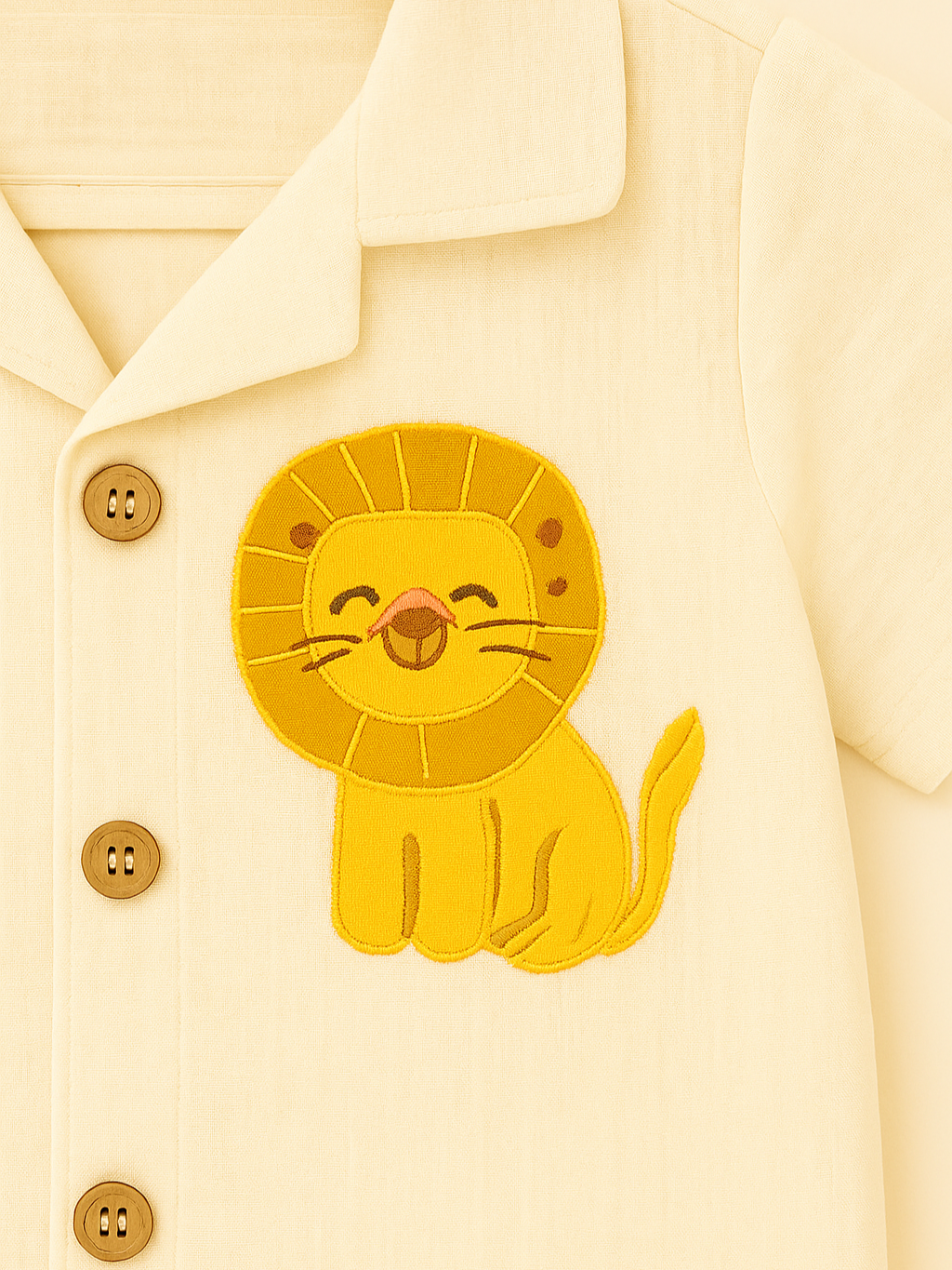 Cute lion embroidery boy Co-Ord Set