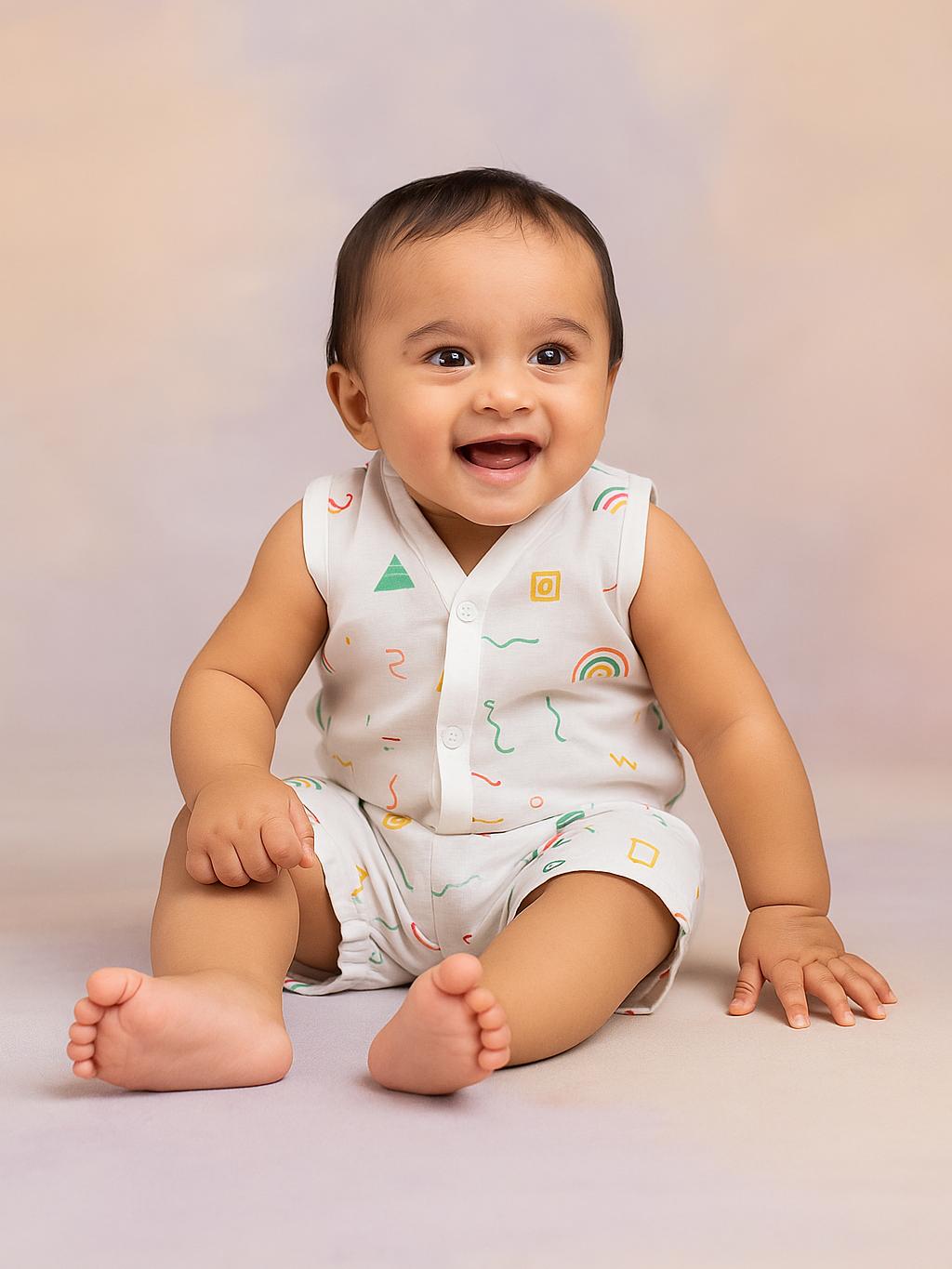 organic cotton baby pajama short set