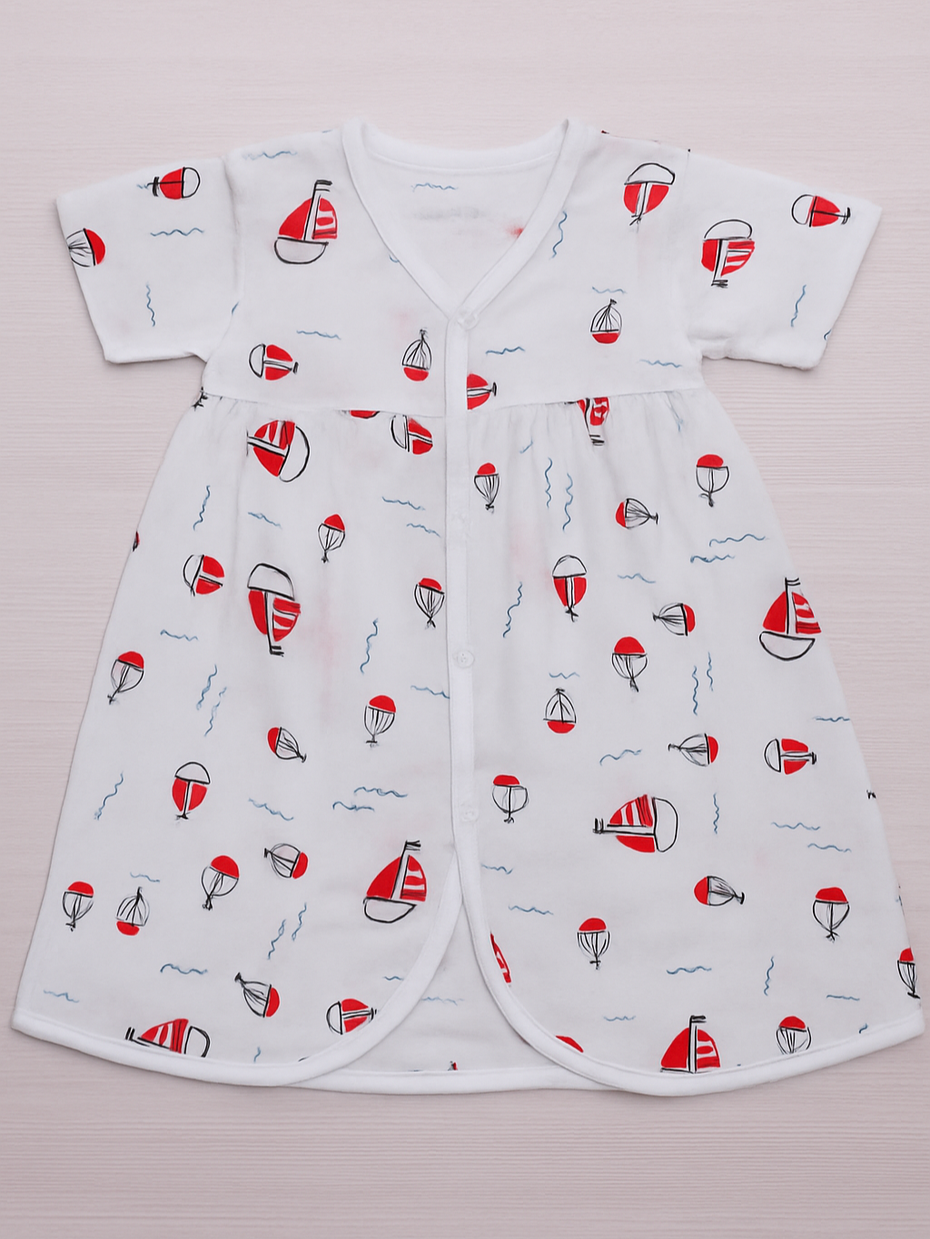 Organic muslin baby girl frock