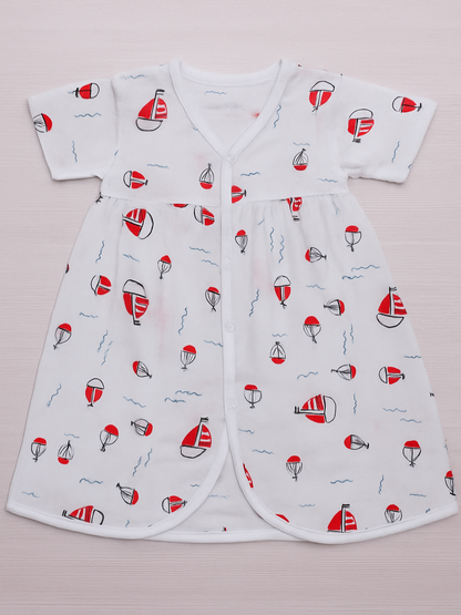 Organic muslin baby girl frock