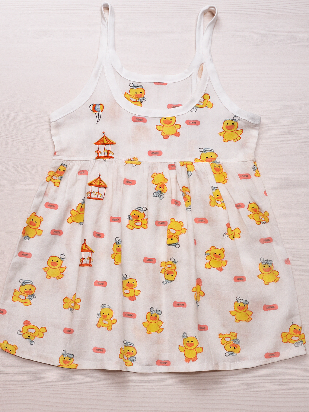 Organic muslin tie knot baby frock