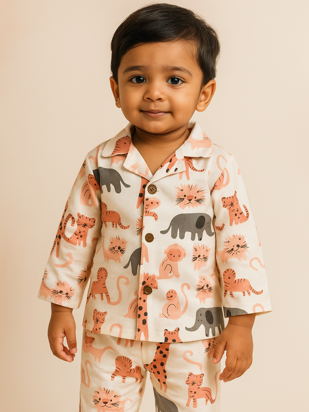 premium Kids Animal Print Pajama Set
