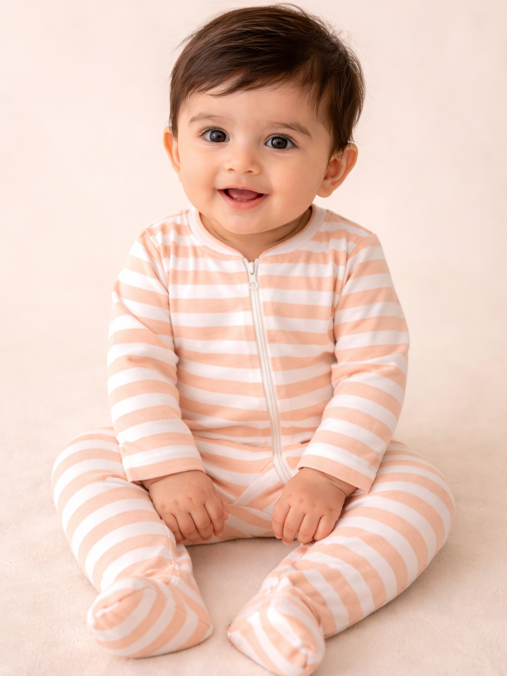 organic cotton baby zipsuit
