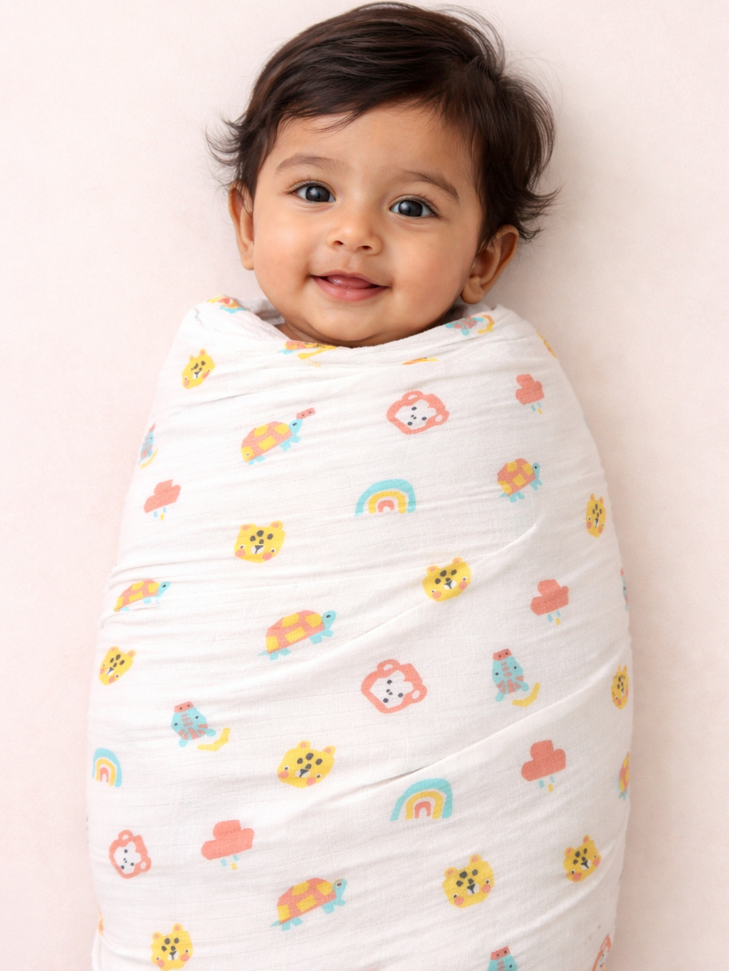 organic muslin swaddle animal print