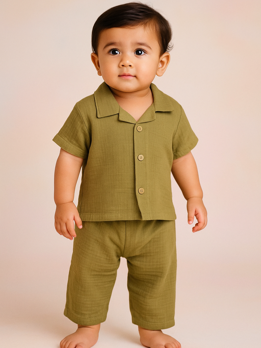 organic linen Boy Co-Ord Set