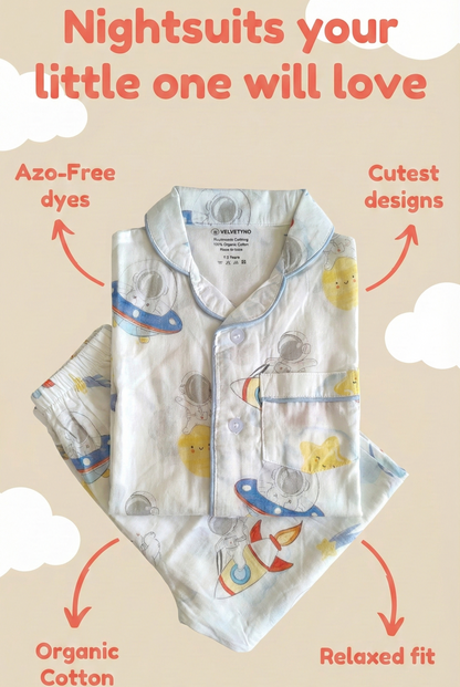 organic cotton velvetyko nightsuit