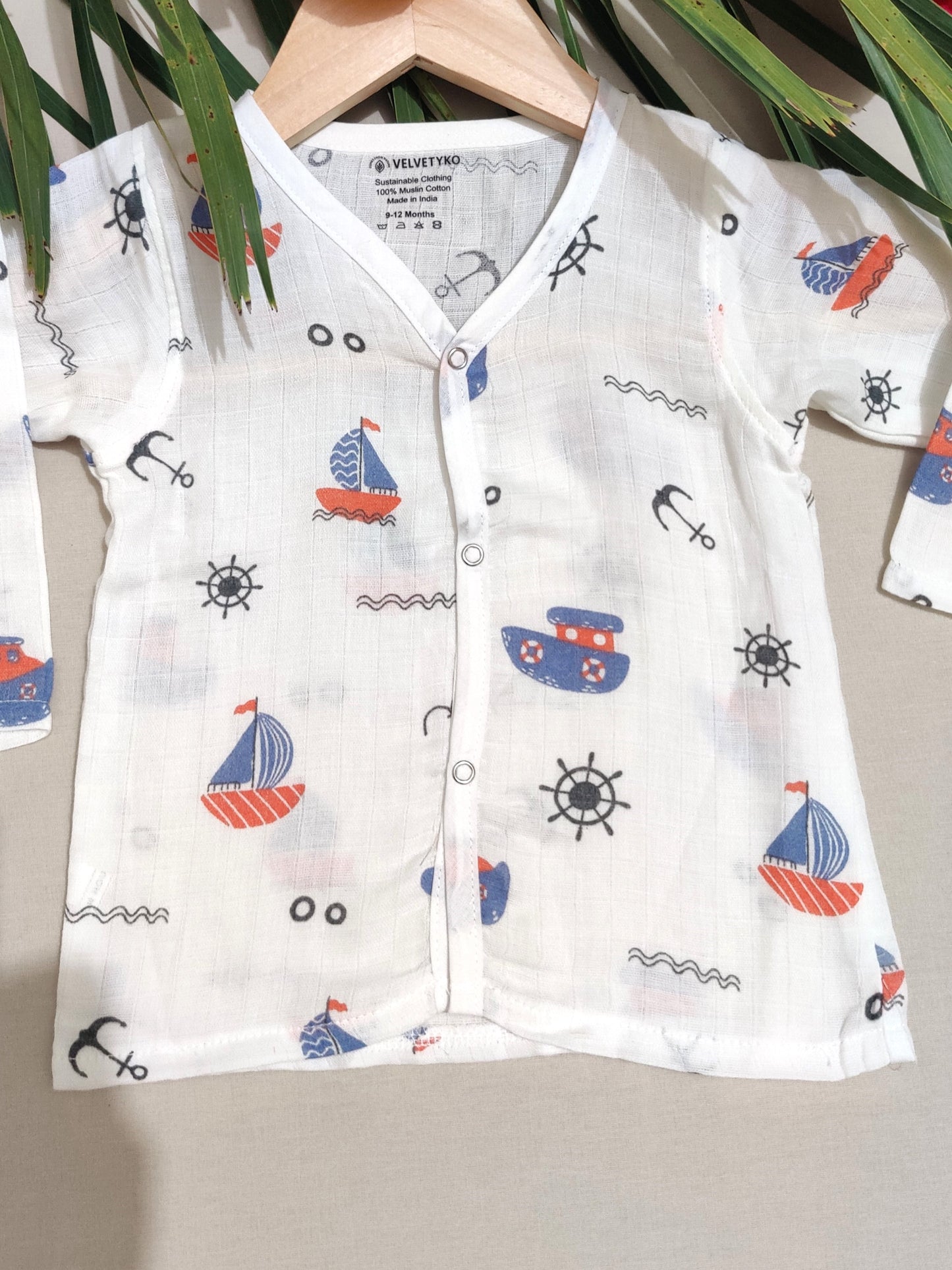 organic muslin baby shirt