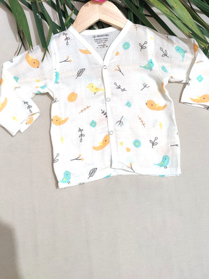 organic muslin baby full sleeves jhabla