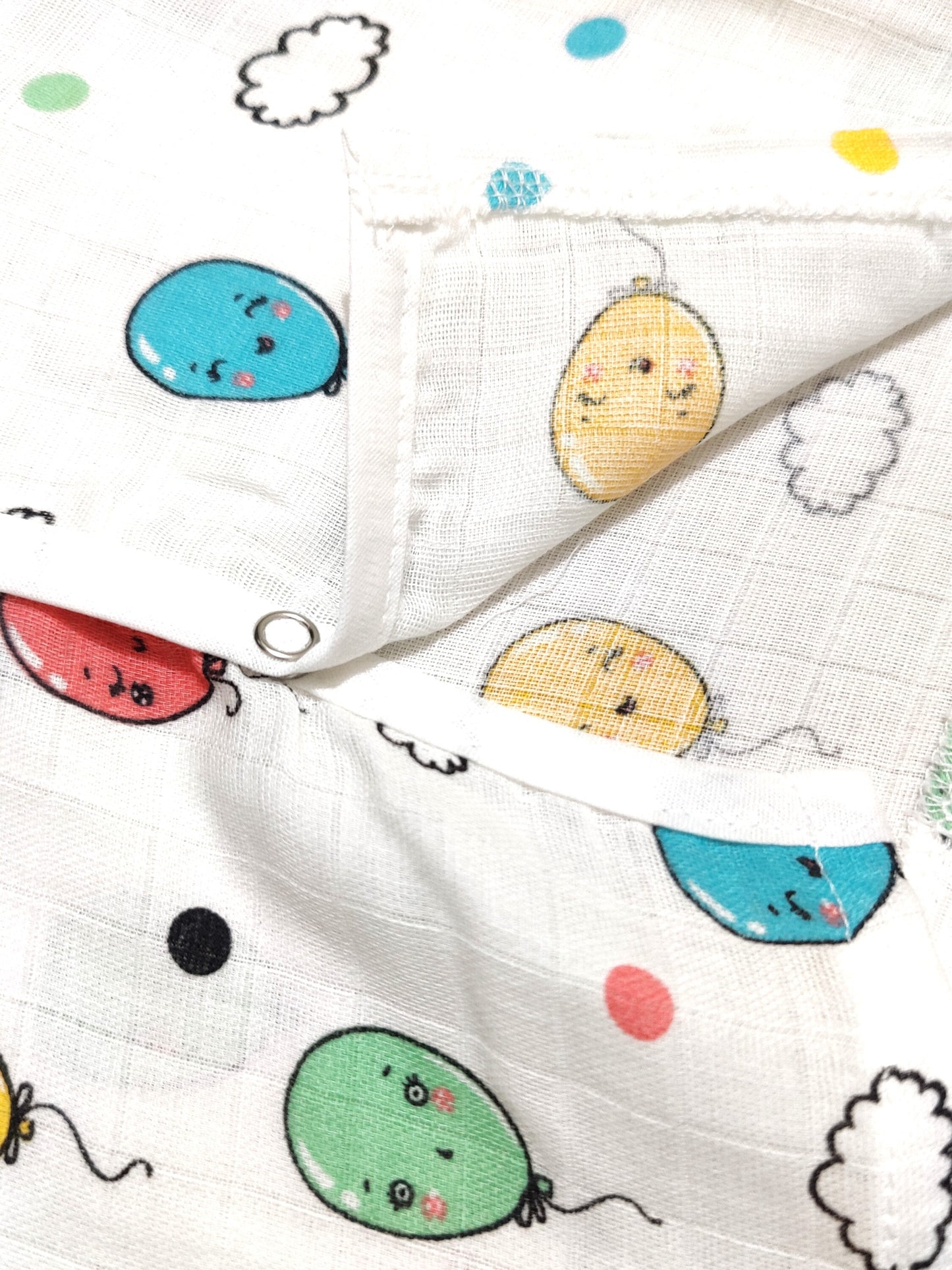 Baby Organic Muslin Nightwear Set with Balloon Print | Velvetyko