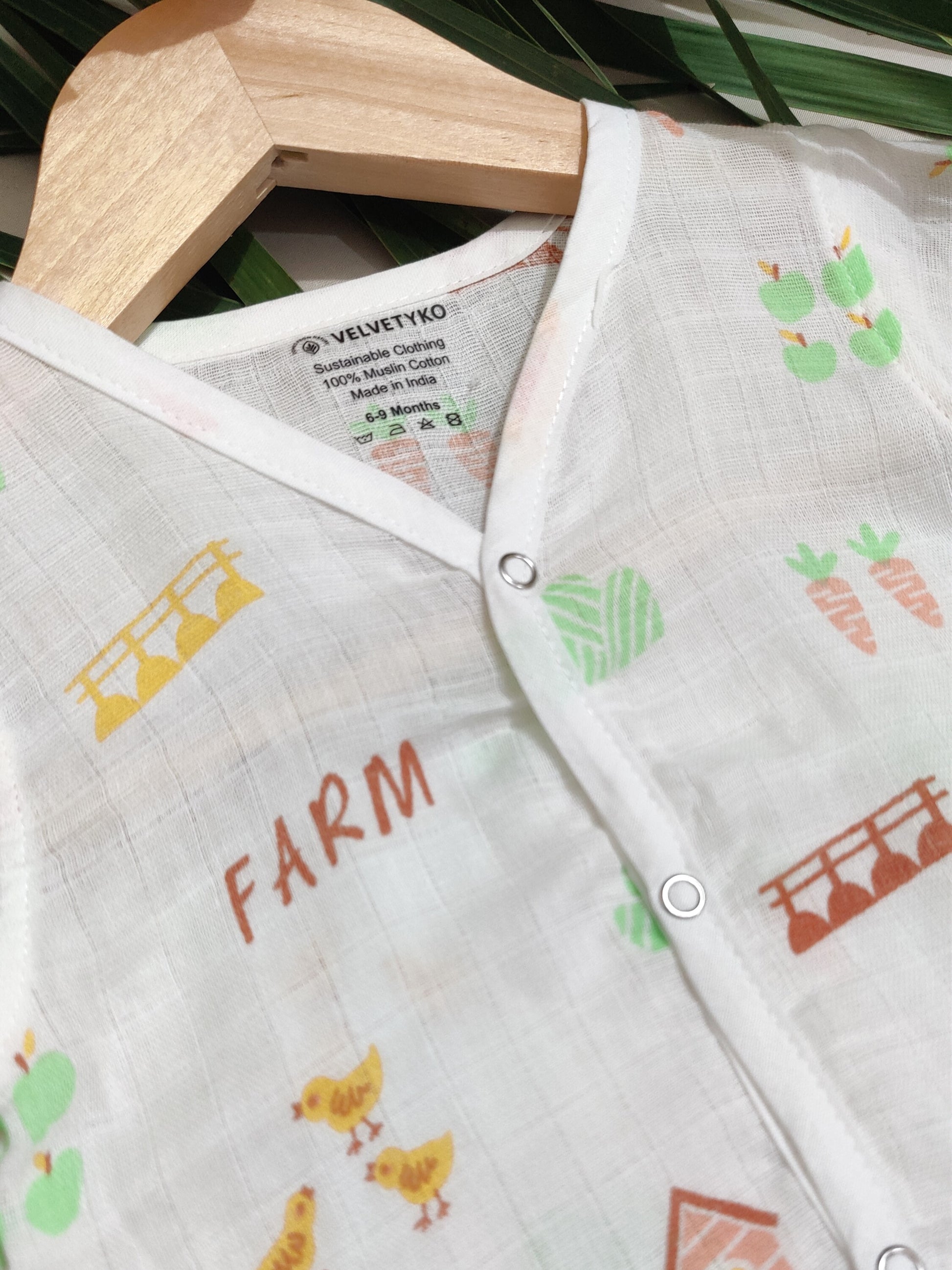 organic muslin baby pajama set