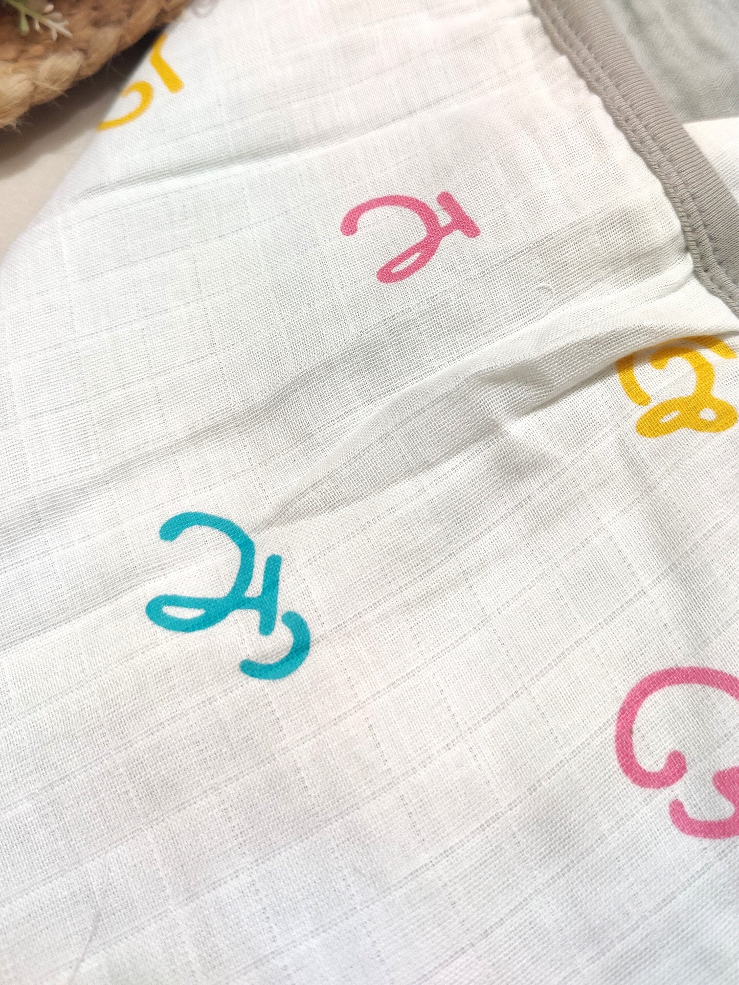 organic muslin hooded towel
