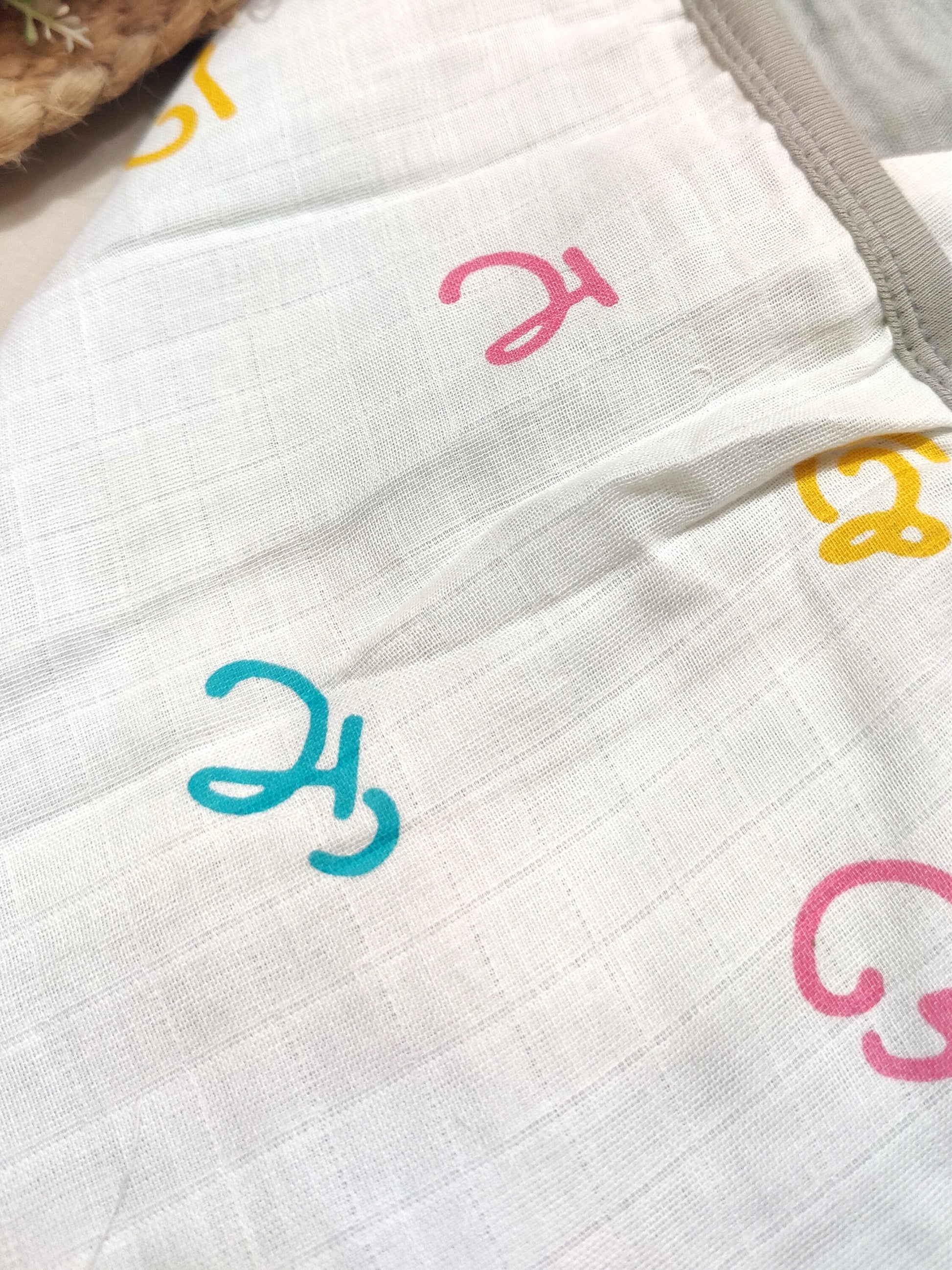 organic muslin hooded towel