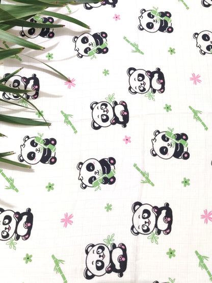 cute panda print baby swaddle