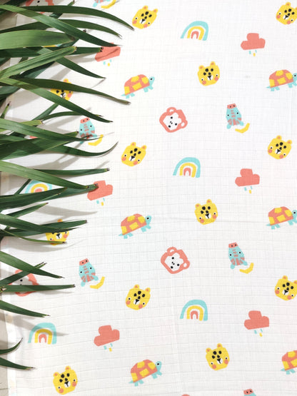 adorable organic muslin swaddle