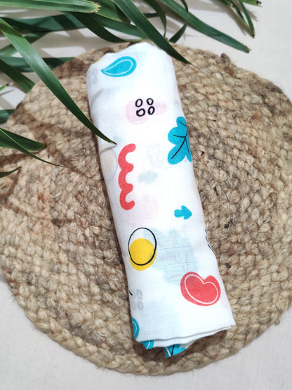 colorful baby organic muslin swaddle