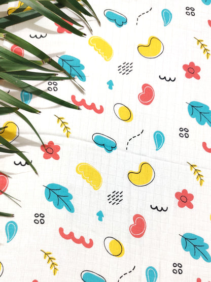 Colorful abstract patterns swaddle