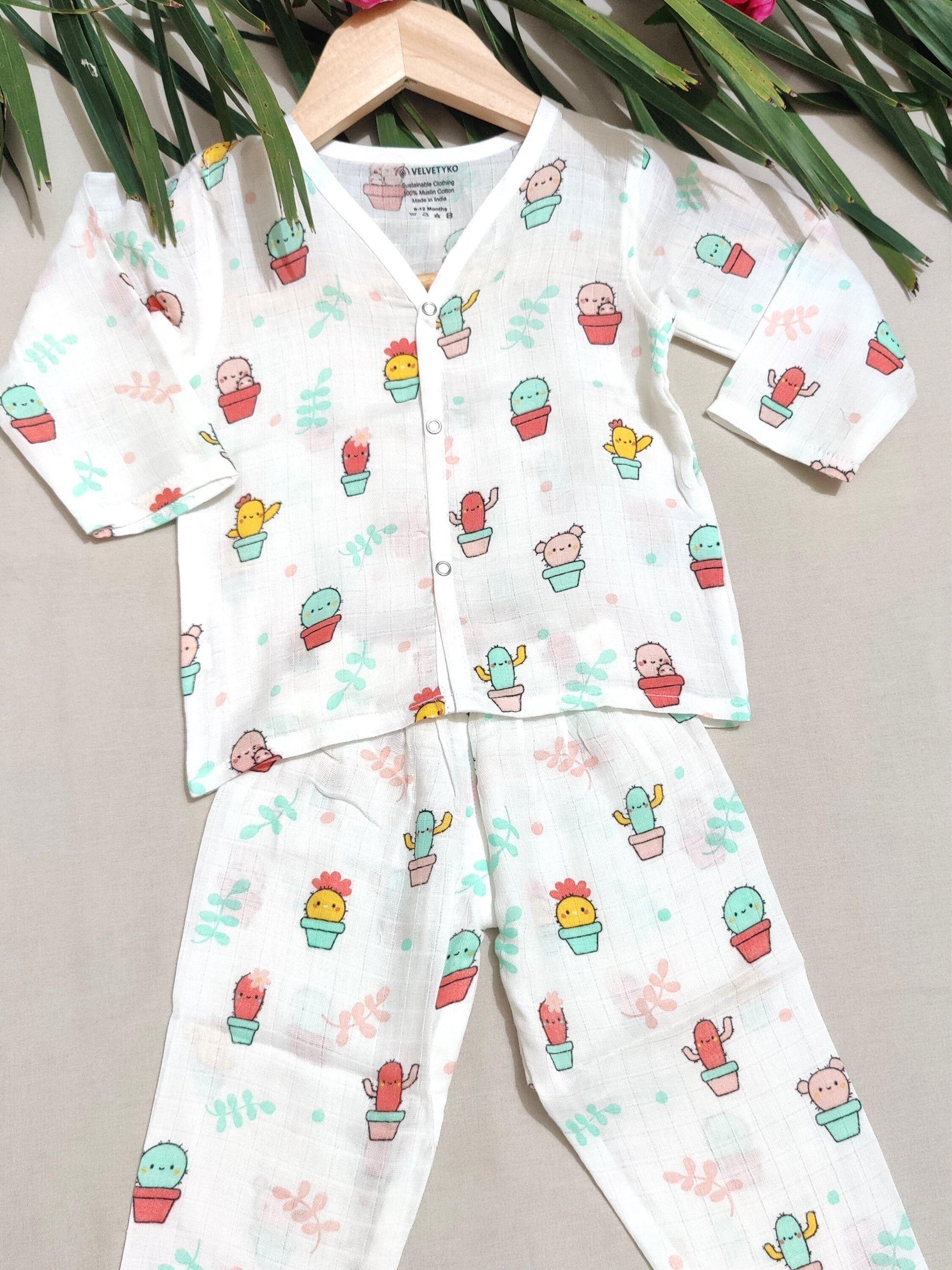 Organic muslin children's pajama set 